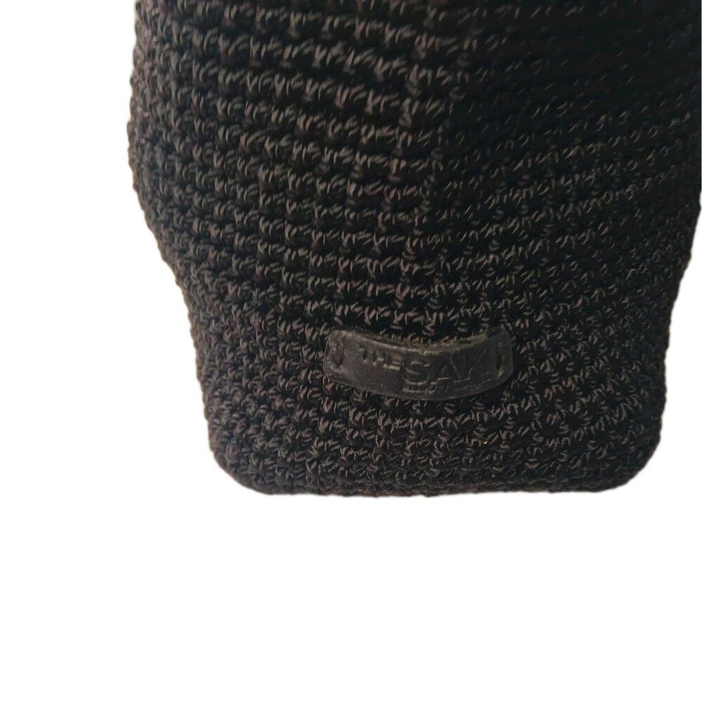 The Sak  Knitted Shoulder Tote Vintage Black Handbag - Picture 6 of 8